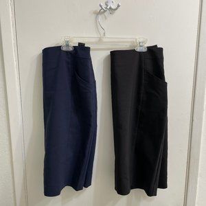 H&M Navy and Black Knee Length Pencil Skirts